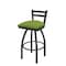 Holland Bar Stool Co 25" Low Back Swivel Counter Stool, Pewter Finish, Canter Kiwi Green Seat 41125PW009 - alternate 1